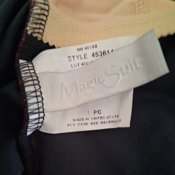 BOSTON PROPER Magic Suit SZ 16 One Piece Swim Dark Pink (Red) & Dark Gray NWT - Picture 4 of 7